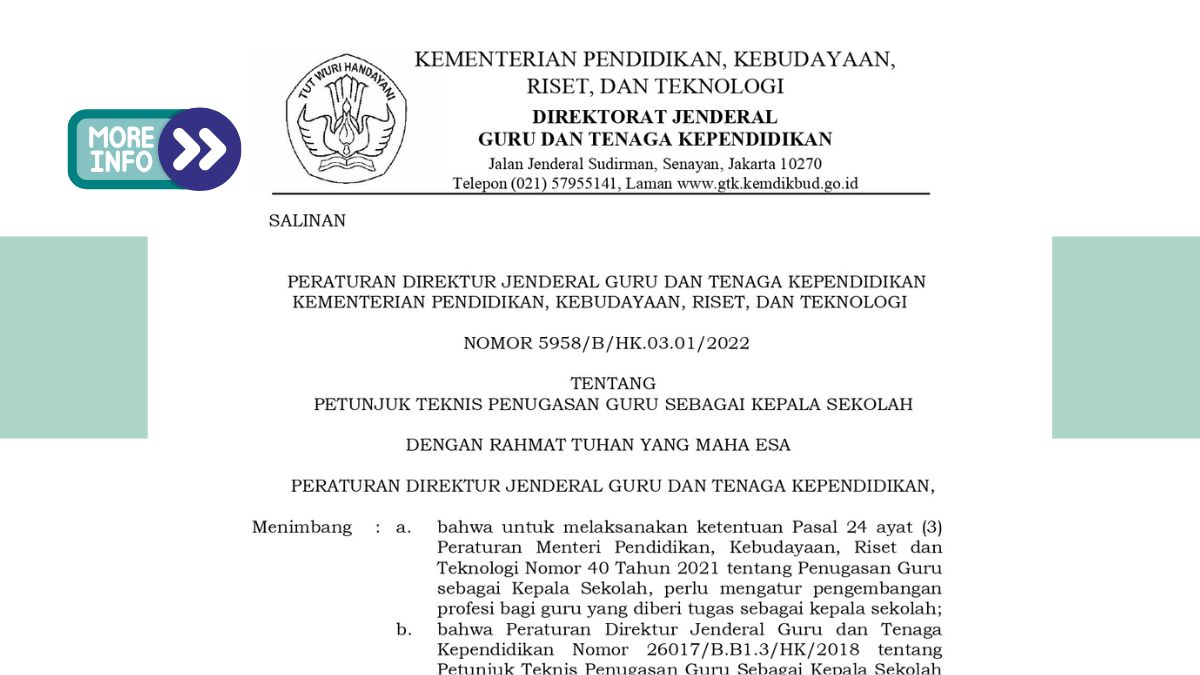 Ilustrasi mengenai kriteria kepala sekolah di Indonesia sesuai dengan peraturan Dirjen GTK.