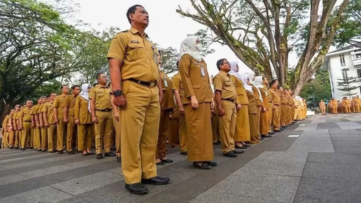 Pegawai Negeri Sipil (PNS) bekerja di kantor pemerintahan, ilustrasi kenaikan gaji PNS 2026